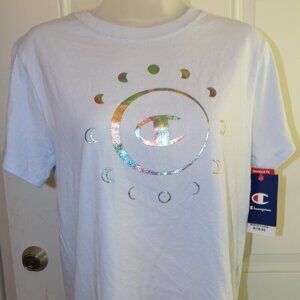 Light Blue Champion Tee Shirt Size Small